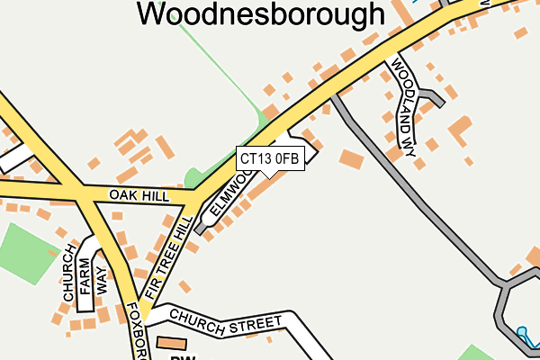 CT13 0FB map - OS OpenMap – Local (Ordnance Survey)