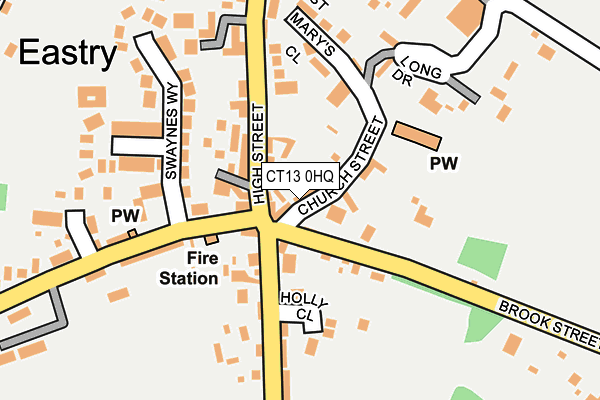 CT13 0HQ map - OS OpenMap – Local (Ordnance Survey)