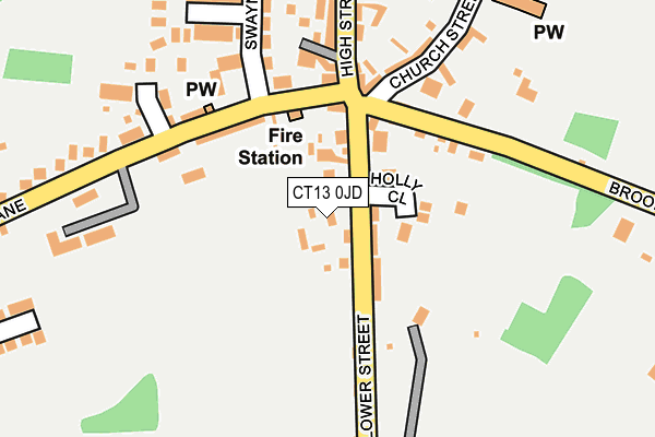 CT13 0JD map - OS OpenMap – Local (Ordnance Survey)