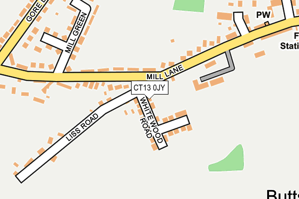 CT13 0JY map - OS OpenMap – Local (Ordnance Survey)