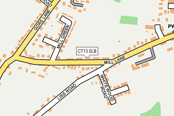 CT13 0LB map - OS OpenMap – Local (Ordnance Survey)