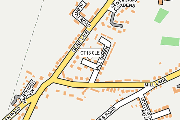 CT13 0LE map - OS OpenMap – Local (Ordnance Survey)