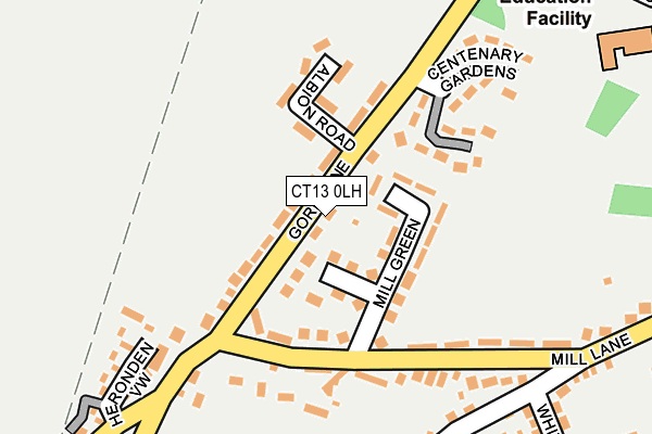 CT13 0LH map - OS OpenMap – Local (Ordnance Survey)
