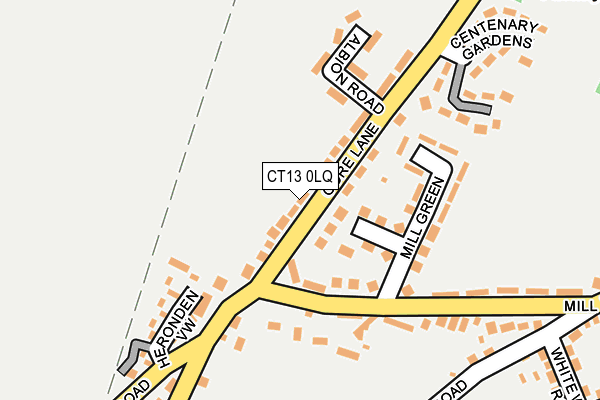 CT13 0LQ map - OS OpenMap – Local (Ordnance Survey)