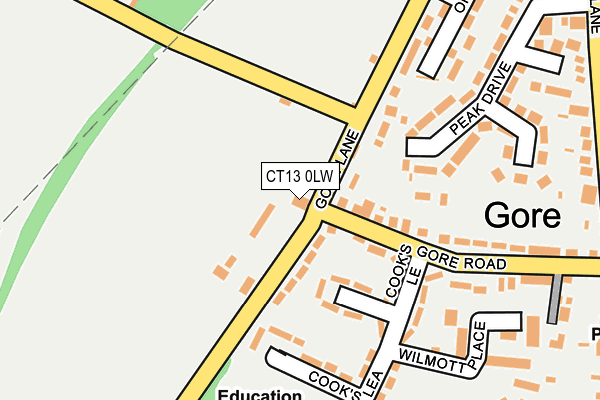 CT13 0LW map - OS OpenMap – Local (Ordnance Survey)
