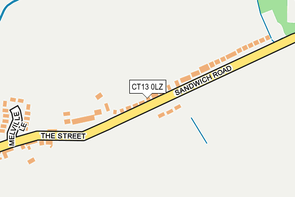 CT13 0LZ map - OS OpenMap – Local (Ordnance Survey)