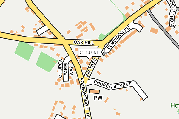 CT13 0NL map - OS OpenMap – Local (Ordnance Survey)
