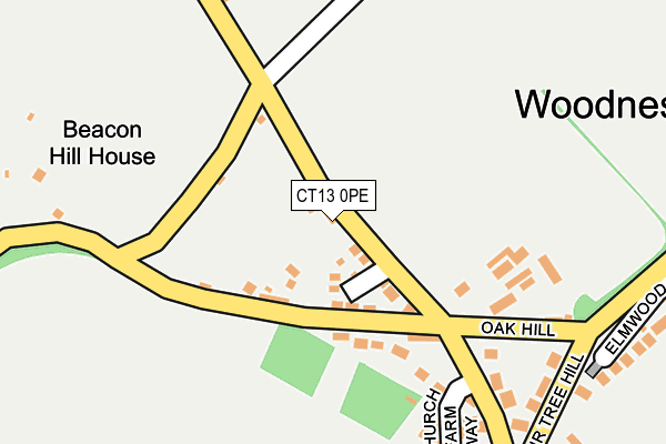 CT13 0PE map - OS OpenMap – Local (Ordnance Survey)