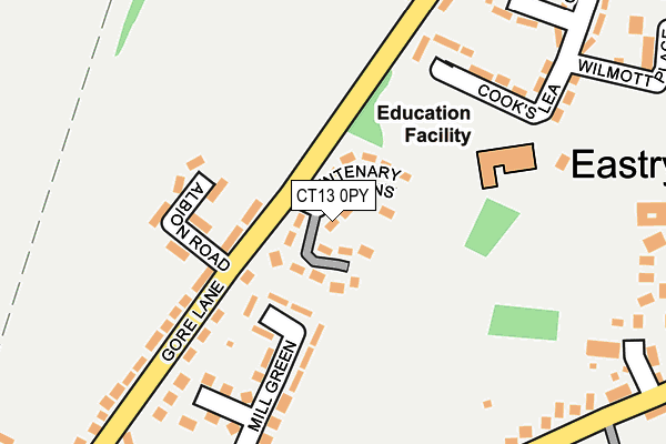 CT13 0PY map - OS OpenMap – Local (Ordnance Survey)