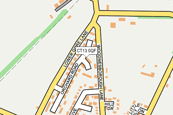 CT13 0QF map - OS OpenMap – Local (Ordnance Survey)