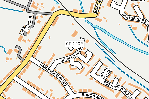 CT13 0QP map - OS OpenMap – Local (Ordnance Survey)