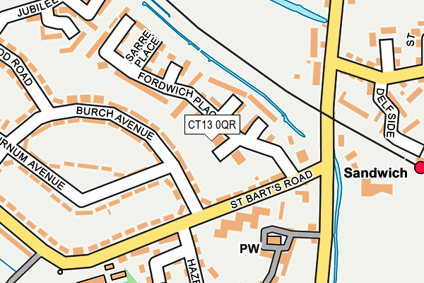 CT13 0QR map - OS OpenMap – Local (Ordnance Survey)