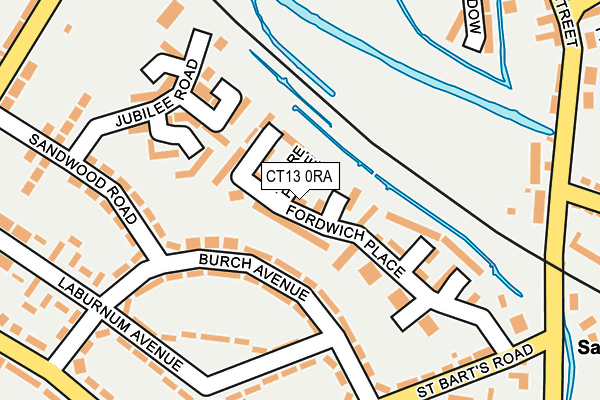 CT13 0RA map - OS OpenMap – Local (Ordnance Survey)