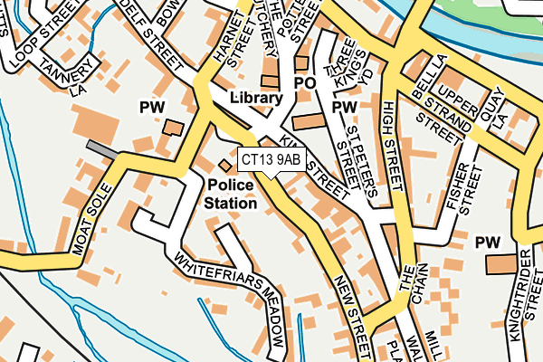 CT13 9AB map - OS OpenMap – Local (Ordnance Survey)