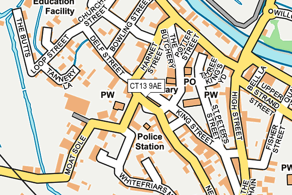 CT13 9AE map - OS OpenMap – Local (Ordnance Survey)
