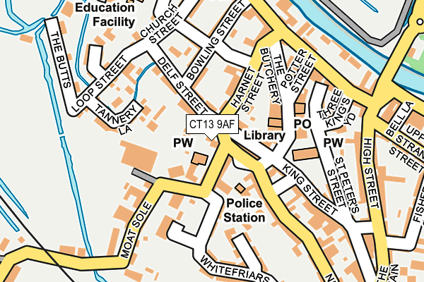 CT13 9AF map - OS OpenMap – Local (Ordnance Survey)