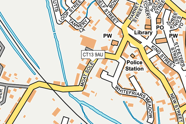 CT13 9AU map - OS OpenMap – Local (Ordnance Survey)