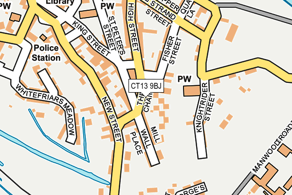 CT13 9BJ map - OS OpenMap – Local (Ordnance Survey)