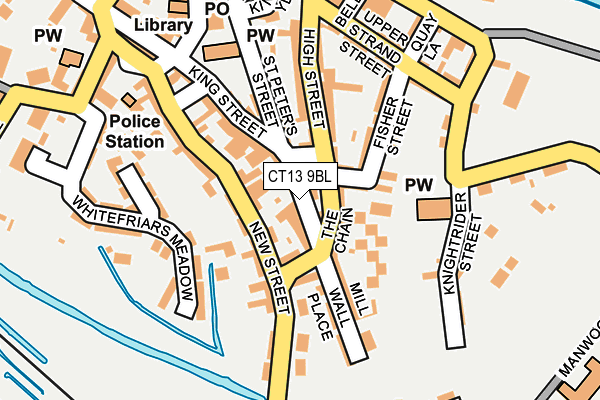 CT13 9BL map - OS OpenMap – Local (Ordnance Survey)