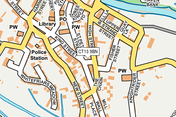 CT13 9BN map - OS OpenMap – Local (Ordnance Survey)