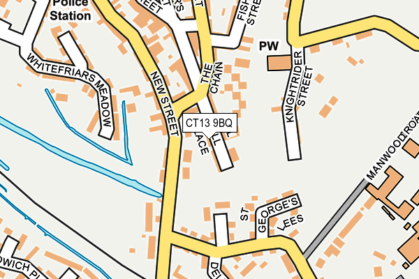 CT13 9BQ map - OS OpenMap – Local (Ordnance Survey)