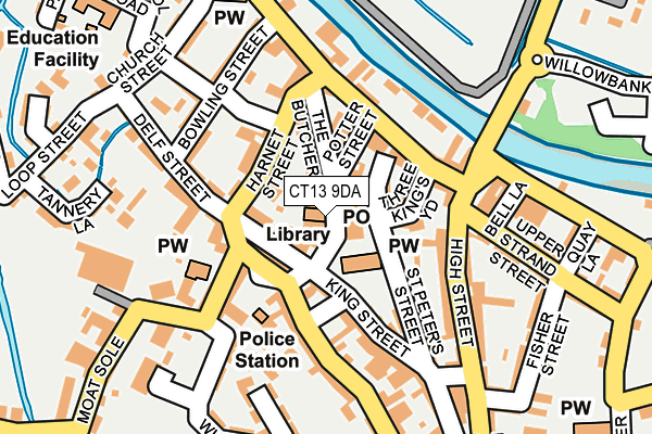 CT13 9DA map - OS OpenMap – Local (Ordnance Survey)