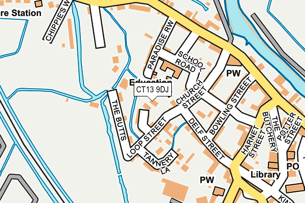 CT13 9DJ map - OS OpenMap – Local (Ordnance Survey)