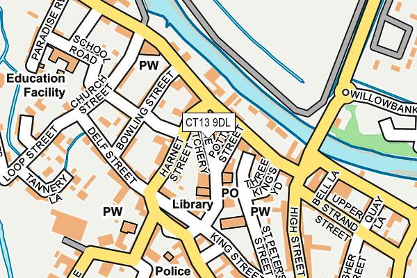 CT13 9DL map - OS OpenMap – Local (Ordnance Survey)