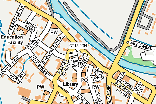 CT13 9DN map - OS OpenMap – Local (Ordnance Survey)