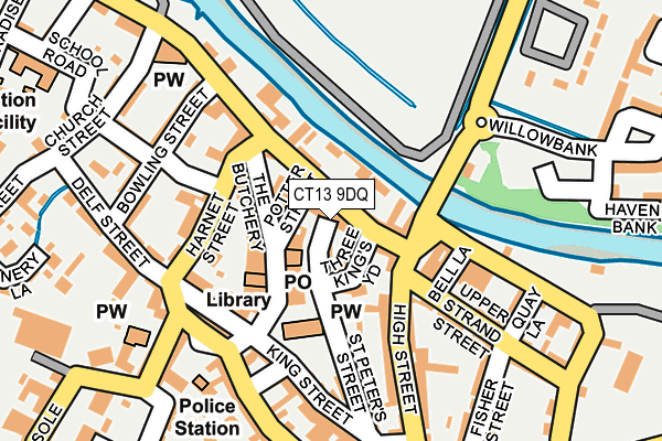 CT13 9DQ map - OS OpenMap – Local (Ordnance Survey)