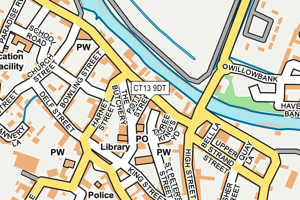 CT13 9DT map - OS OpenMap – Local (Ordnance Survey)