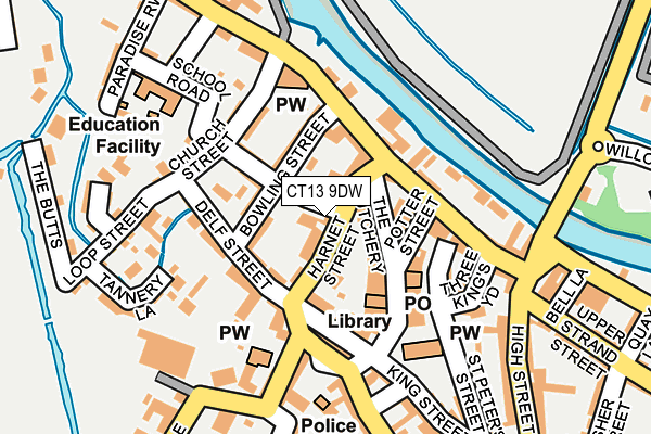 CT13 9DW map - OS OpenMap – Local (Ordnance Survey)