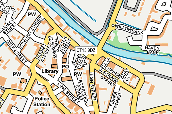 CT13 9DZ map - OS OpenMap – Local (Ordnance Survey)