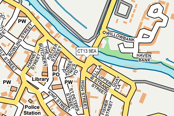 CT13 9EA map - OS OpenMap – Local (Ordnance Survey)