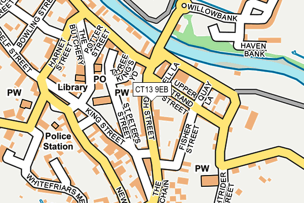 CT13 9EB map - OS OpenMap – Local (Ordnance Survey)