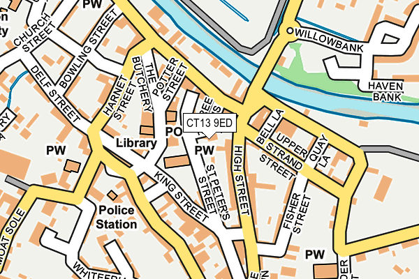 CT13 9ED map - OS OpenMap – Local (Ordnance Survey)