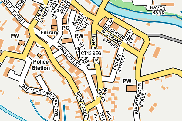 CT13 9EG map - OS OpenMap – Local (Ordnance Survey)