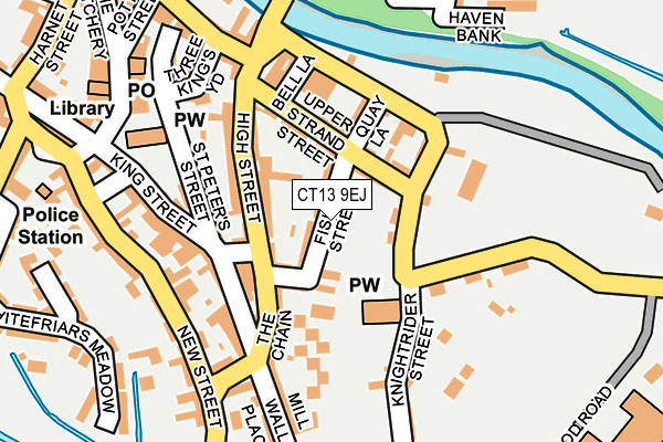 CT13 9EJ map - OS OpenMap – Local (Ordnance Survey)