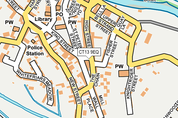 CT13 9EQ map - OS OpenMap – Local (Ordnance Survey)
