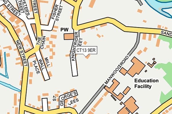 CT13 9ER map - OS OpenMap – Local (Ordnance Survey)