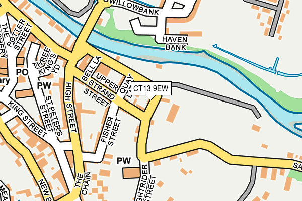 CT13 9EW map - OS OpenMap – Local (Ordnance Survey)