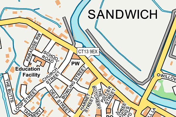CT13 9EX map - OS OpenMap – Local (Ordnance Survey)