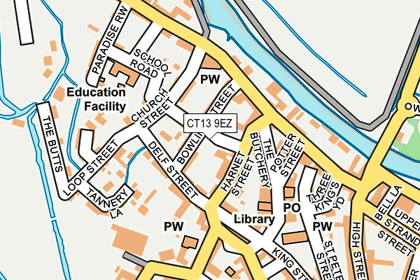 CT13 9EZ map - OS OpenMap – Local (Ordnance Survey)
