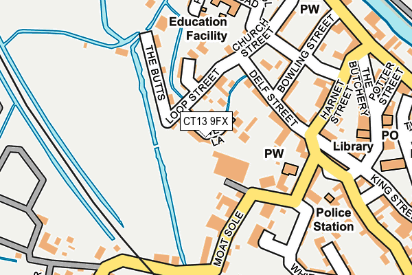 CT13 9FX map - OS OpenMap – Local (Ordnance Survey)