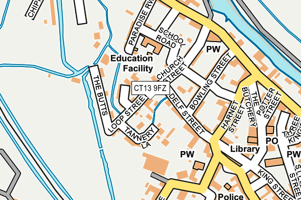CT13 9FZ map - OS OpenMap – Local (Ordnance Survey)