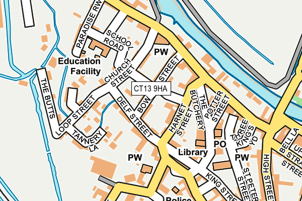 CT13 9HA map - OS OpenMap – Local (Ordnance Survey)