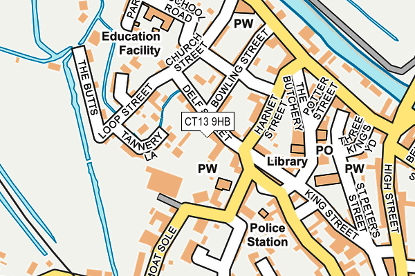 CT13 9HB map - OS OpenMap – Local (Ordnance Survey)