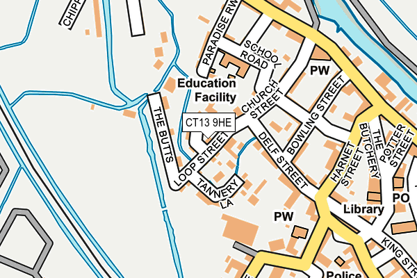 CT13 9HE map - OS OpenMap – Local (Ordnance Survey)