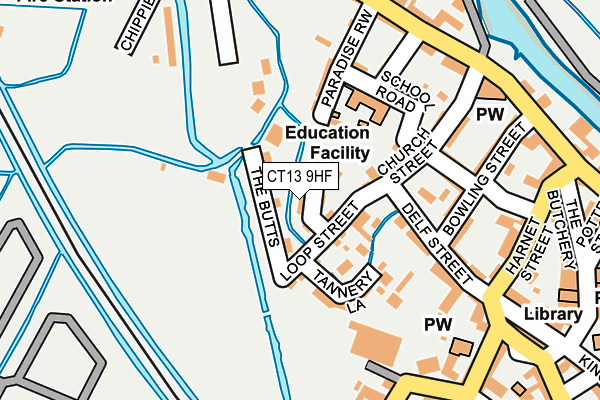 CT13 9HF map - OS OpenMap – Local (Ordnance Survey)