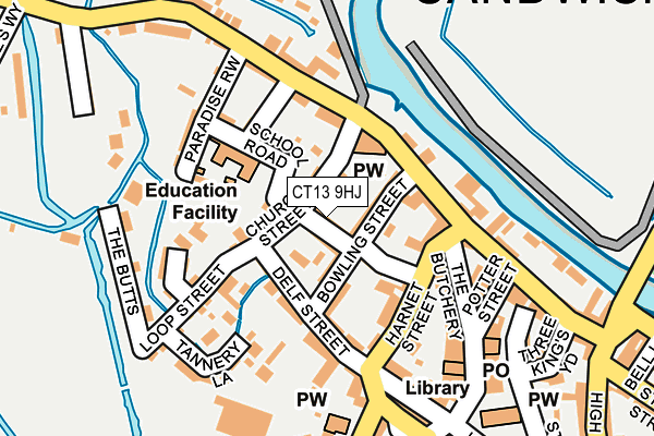 CT13 9HJ map - OS OpenMap – Local (Ordnance Survey)